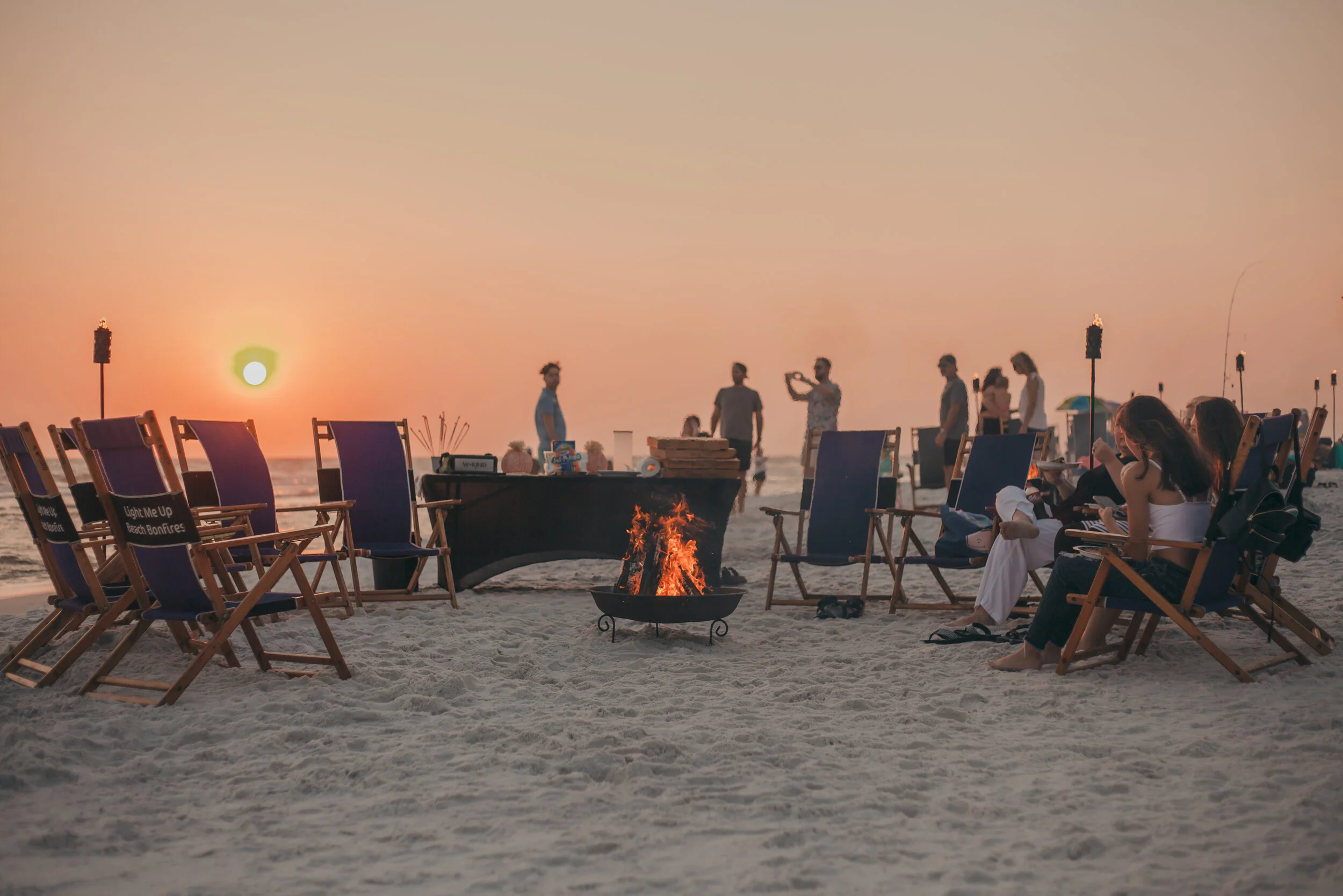 Custom beach event setup